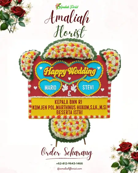Papan Bunga Pernikahan Sumur Batu